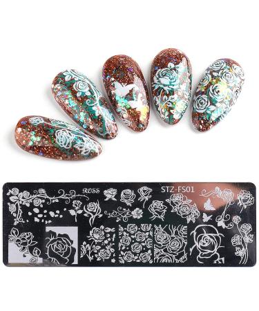 LEEQBCR 3pcs Nail Art Cutting Mold & Stencil Set | Unique Flower & Fruit Designs for DIY Nail Art - Buy Online on GoSupps.com
