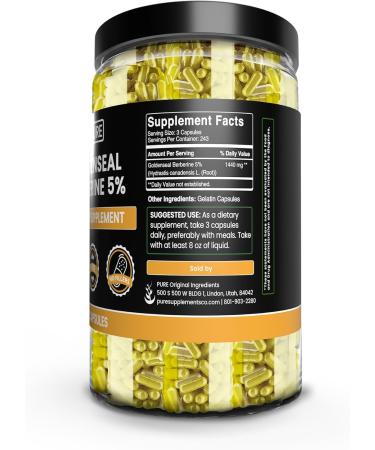 Buy PURE ORIGINAL INGREDIENTS Goldenseal Berberine - 730 Capsules No Fillers Lab Verified Pure Supplements - International Shipping Available - Buy Online on GoSupps.com
