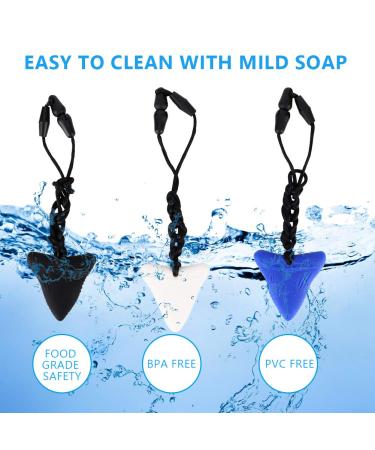 Buy 3-Piece Silicone Baby Bite Ring Necklace | Toddler Oral Sensory Care | Black White & Blue - Buy Online on GoSupps.com