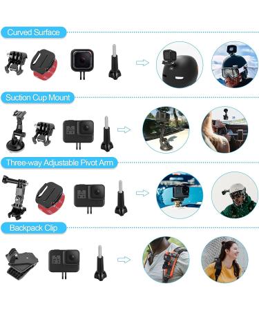 EMART 61-in-1 GoPro Hero 8 Black Accessories Kit with Waterproof Case & Carrying Bag - Mount Bundle for GoPro 9/10/11 Action Camera - Buy Online on GoSupps.com