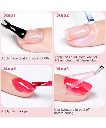 DR.MODE Liquid Latex Nail Cuticle Barrier 20ML - Fast Drying Latex Tape for Nail Art - Includes Tweezers for Easy Application - Buy Online on GoSupps.com