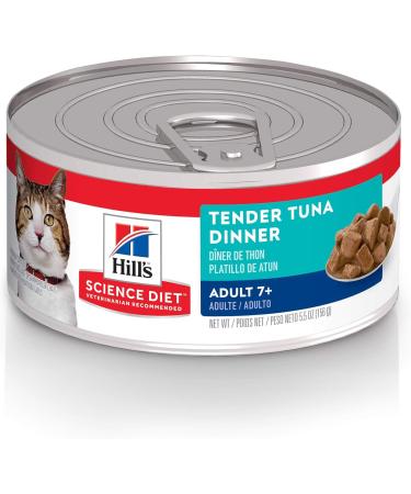 Hill's Science Diet Senior 7+ Canned Cat Food Savory Turkey Entr e | Tender Tuna Dinner (5.5 oz 48 Packs) - Buy Online on GoSupps.com