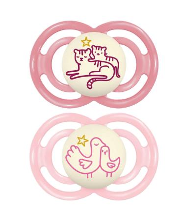 MAM Perfect Night Pacifier Animals - 18+ Months Silicone - 2 Pack | International Shipping Available - Buy Online on GoSupps.com