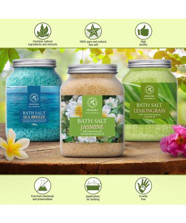 Buy Jasmine Bath Sea Salt 46 Oz - Relaxing Aromatherapy Bath Soak | Body Care & Beauty | 1300g Floating Flower Essence - Buy Online on GoSupps.com