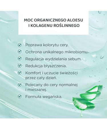 Eveline Cosmetics Organic Aloe + Collagen Moisturizing Gel | Mattifying Facial Gel 50ml | International Shipping - Buy Online on GoSupps.com