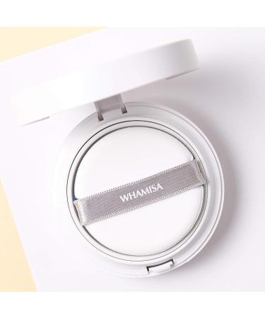 WHAMISA Organic Flowers Natural Tone Up Sun Pact | K-Beauty | SPF Protection & Natural Finish - Buy Online on GoSupps.com