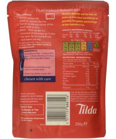  Tilda Tilda Basmati Rice Pilaf (250 g) - Pack of 6 - Buy Online on GoSupps.com
