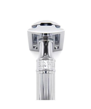 Edwin Jagger Chrome Lined Double Edge Razor - Long Handle | Precision Shaving for Men | International Shipping Available - Buy Online on GoSupps.com