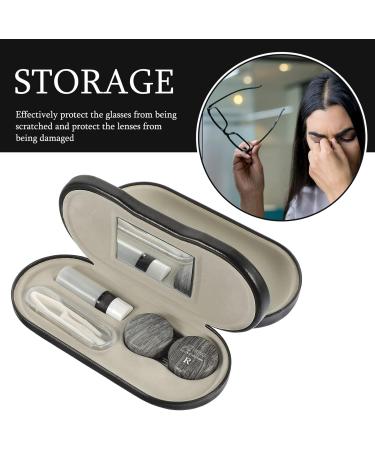 Shop Cabilock 2-in-1 Sunglasses & Contact Lens Case - Stylish PU Leather Travel Kit - Buy Online on GoSupps.com