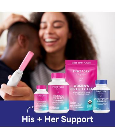 Blue Stork Men's Fertility Bundle Fertility Support Supplement + Organic Tea Vitamins Minerals and Herbs to Support Sperm Health and Reproductive Wellness 30 Capsules + 15 Sachets - Buy Online on GoSupps.com