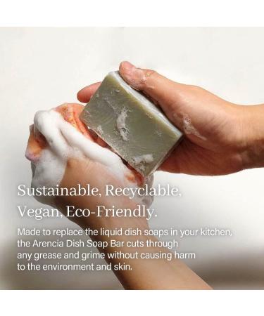 Organic Natural Dish Soap Bar Non-Toxic Vegan Eco Kitchen Bar Sustainable Zero Waste Plant-Based Free of Fragrance Cuts Through Grime Camping Oatmeal Dish Soap Green - Buy Online on GoSupps.com