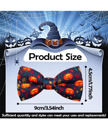 BIPY Halloween Dog Bowties for Pet Small Dogs Cats Puppy Bow Ties Necktie Adjustable Slides Collars Assorted Styles for Party Grooming Accessories 4.5x9cm 10pcs - Buy Online on GoSupps.com