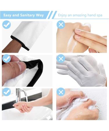 FRCOLOR 1 Pair Paraffin Wax Gloves Nail Art Mitts Moisturizing Manicure Heated Hand Gloves Nail Tools for SPA Treatment Hand Heat Therapy Black - Buy Online on GoSupps.com