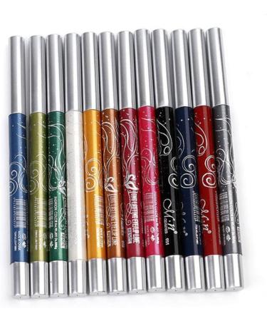 Balacoo 12 Pcs Waterproof Eye Liner Pencil Women Cosmetic Pen Eye Shadow Pencil Water Proof Lipstick Pen - Buy Online on GoSupps.com