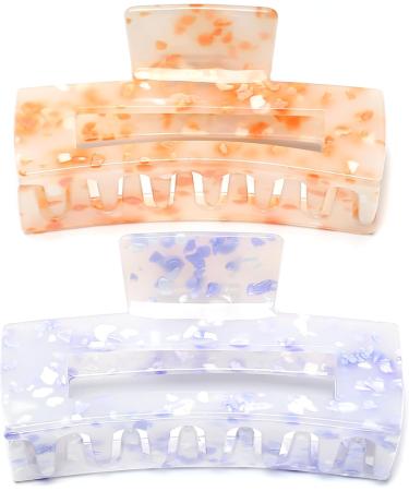 QinGoo Large Acrylic Hair Clip Beautiful Hair Clip Women's Hair Accessories Headdress Elegant Hair Accessory 10 cm 1 Piece (Purple) - Buy Online on GoSupps.com