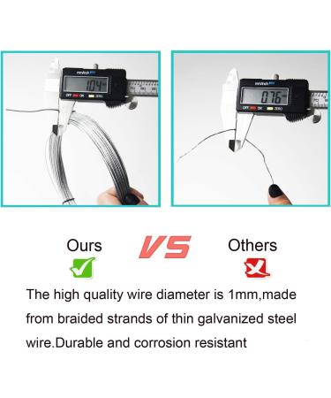 Hang with Ease: 100ft Braided Picture Hanging Wire #2 - Supports up to 30lbs - Silver - Buy Online on GoSupps.com