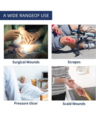 URAY Silicone Foam Dressing with Border - 10 Pack Waterproof & Highly Absorbent Bandages for Wounds Bed Sores & First Aid - Gentle Adhesive 3x3 - Buy Online on GoSupps.com