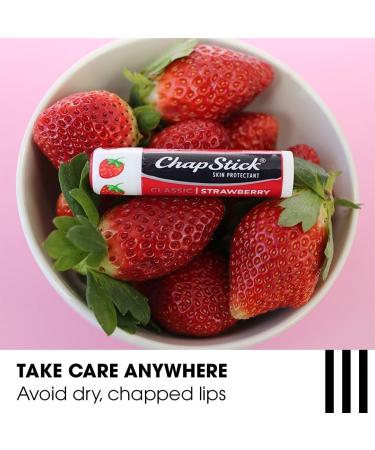 ChapStick Classic Strawberry Flavor Lip Balm - Pack of 12 Sticks - Buy Online on GoSupps.com