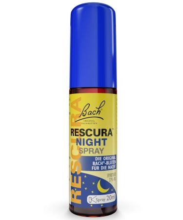 Original Bach RESCURA NIGHT Spray: (formerly Rescue) Bach flower mixture + White Chestnut 20ml Classic