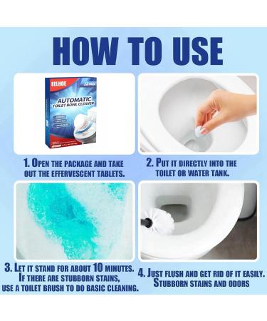 12PCS Toilet Bowl Cleaner Toilet Cleaner Tablets Toilet Cleaning Active Tablets Toilet Limescale Remover Heavy Duty Toilet Cleaner and Descaler Bleach Cleaner Fizzy Foam Toilet Cleaner Toilet Tablets - Buy Online on GoSupps.com