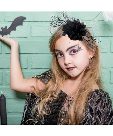 Gothic Hair Clips Rose Barrettes for Halloween Horror Festival Hair Pins Portable Hair Accessories for Women & Girls Black - Buy Online on GoSupps.com