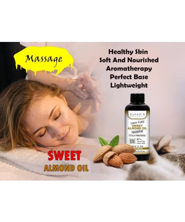 Safah's Natural Cold Pressed Sweet Almond Oil - 100% Pure - 250ml - Buy Online on GoSupps.com