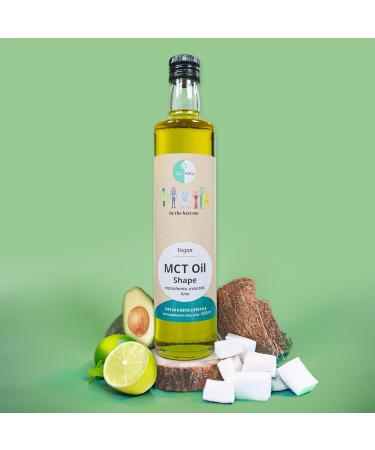 Go-Keto MCT Oil 500ml - C8/C10 Coconut Oil Blend Vegan Non-GMO Omega-7 from Avocado & Macadamia Ideal for Keto Diet & Shakes Lime Flavor - Buy Online on GoSupps.com
