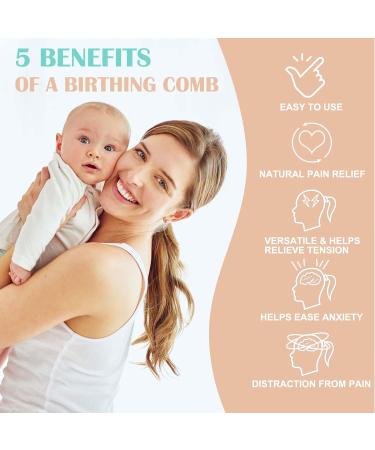 Birthing Comb for Labor Pain - Natural Wood Design | Alleviate Labor Pain Naturally - Delivery Essentials - Buy Online on GoSupps.com