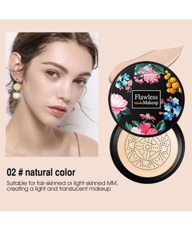 Aooba Air Cushion CC Cream Moisturizing Concealer | Mushroom Head Brush | Waterproof Makeup Foundation | Moisture BB Cream - Flower Variant - Buy Online on GoSupps.com