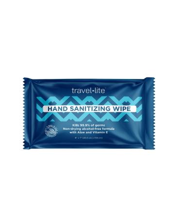 Travel Lite Alcohol-Free Hand Wipes with Aloe Vera and Vitamin E  Fresh Scent 50ct Individually Wrapped Travel Essentials Wipes for Adults and Kids