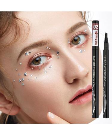Eyebrow Pencil with Multi Forks | Long-Lasting and Waterproof Eye Brow Contouring Everyday Women Cosmetics for Eyes for Home Working Traveling Gathering Dating 2#maroon/dark brown - Buy Online on GoSupps.com