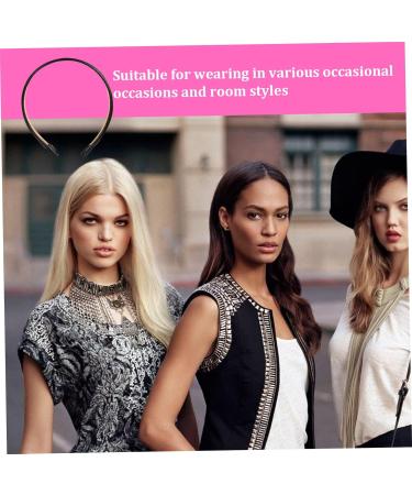 Wide Headband Vintage Faux Leather Headband Causal Fashion Women Headband Elastic Leather Hair Band for Girls - Buy Online on GoSupps.com