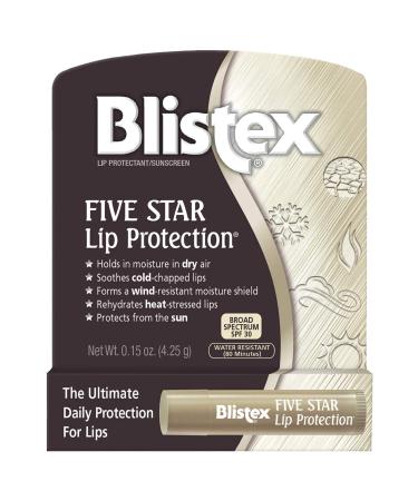 Blistex Five Star Lip Protection Lip Protectant/Sunscreen SPF 30 0.15 OZ - Pack of 3 | Buy More, Save More! - Buy Online on GoSupps.com