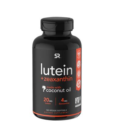 Sports Research Lutein + Zeaxanthin with Coconut Oil 120 Veggie Softgels