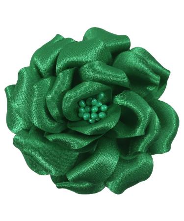 Mecool Rose Hair Clip for Weddings Brooch Corsage Hair Head Clip on Flowers for Hair Jewellery Barrette Hair Decorations for Women Accessories | Hair Clips Girls-Green