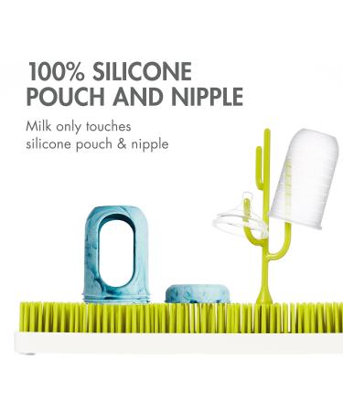 Boon NURSH Reusable Silicone Baby Bottles 3-Pack, 8 Oz Medium Flow - Tie Dye Design - Buy Online on GoSupps.com