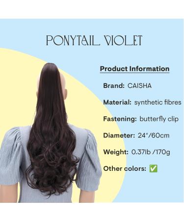 CAISHA 60cm Dark Brown Ponytail Hair Extension | Voluminous Wavy Braid | Perfect for Stylish Looks - Buy Online on GoSupps.com