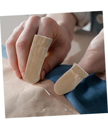 4 Sets Leather Finger Cots - Finger Covers & Thimbles for Sewing Knitting & Needle Felting | Durable Finger Protectors - Buy Online on GoSupps.com