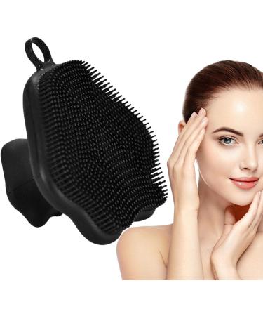 REMEK Silicone Cleanser Silicone Scrub with Handle Facial Cleansing Brush Facial Wash Brush Facial Exfoliating Brush Silicone Exfoliating Skin Scrub Black - Buy Online on GoSupps.com