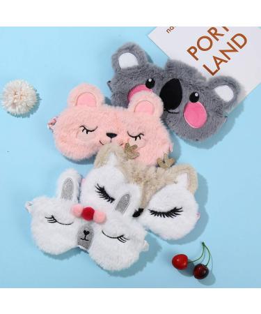 4 Pack Cute Plush Unicorn Sleeping Masks for Girls - Ideal Eye Covers for Kids, Teens, Women - Perfect for Travel, Nap Time, and a Good Night's Sleep - Buy Online on GoSupps.com