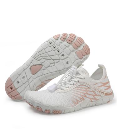 Aonegold barefoot shoes children light soft bathing shoes young girls breathable slipproof water shoes beach shoes fast drying aqua shoes sports shoes size 29-38 EU 8305 white
