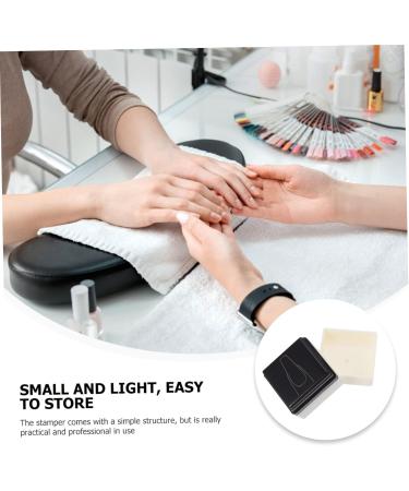 Healeved Nail Practice Stamp Stamping Manicure Tool Manicure Stamper Manicure Accessory Nail Art Practice Tool Painting Practicing Stamper Nail Art Salon Practice Supply White Mold Plastic 3.6x3.6cm White - Buy Online on GoSupps.com