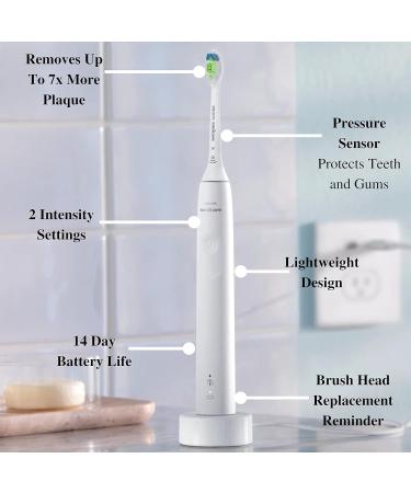 Philips Sonicare DiamondClean Electric Toothbrush - Rechargeable Sonic Toothbrush with Pressure Sensor and Travel Case (White) - Buy Online on GoSupps.com