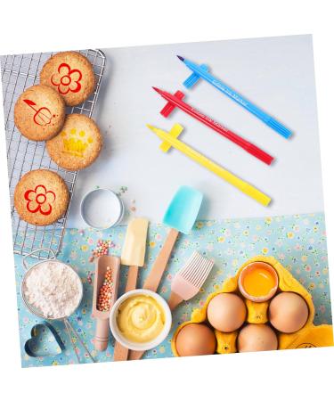 Mikinona 3pcs Baking Pen Gummy Foods Baking Marker Pen Dual Pens for Cookie Decorating Edible Color Pens Eggs Painting Drawing Pen Edible Color Markers Red Pen Plastic Bicuspid Tool - Buy Online on GoSupps.com