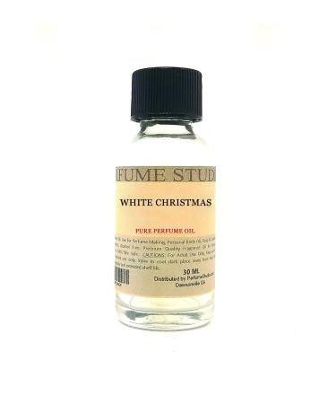 Pure Perfume Oil for Perfume Making Personal Body Oil Soap Candle Making & Incense Splash-On Clear Glass Bottle. Premium Quality Undiluted & Alcohol Free (1oz White Christmas Fragrance Oil)