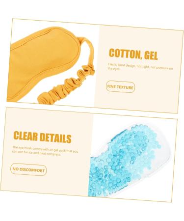 Mobestech 1 Set Gel Eye Mask Cotton Travel Sensing Temperature Goggles Yellow 17X9X1CM - Buy Online on GoSupps.com