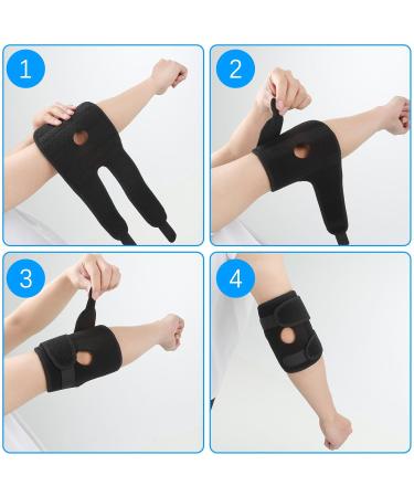 Elbow Compression Sleeve with Removable Strap - Support for Men & Women | Ulnar Nerve Tendonitis & Golfer's Elbow Brace - Buy Online on GoSupps.com