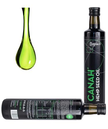 Natural Hemp Seed Oil 500ml - Cold-Pressed Raw Vegan Omega-3 & Omega-6 Rich Kosher Certified - Supports Healthy Cholesterol & Contains Vitamin E - Buy Online on GoSupps.com