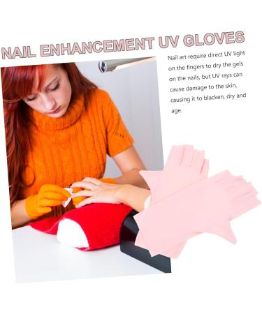 POPETPOP 2 Pairs sun gloves pink gloves UV protection gloves for manicure protective gloves for manicure UV gloves for gel manicures UV gloves for nail Anti-UV Nail supplies Nylon 21x12x0.1cm As Shown1 - Buy Online on GoSupps.com
