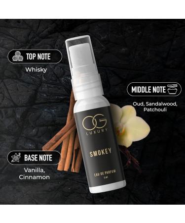 OG BEAUTY LUXURY Smokey Eau De Parfum 5ml 0.17 FL OZ | Elegant Smoky Fragrance | Long-Lasting Perfume for Men | Perfect for Travel Date Nights & Special Occasions - Buy Online on GoSupps.com